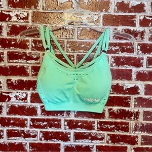 Gymshark Mint Green Energy+ Seamless Strappy Sports Bra. S